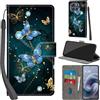 PHINIENLAND Cover per Motorola Moto G86 custodia portafoglio Farfalla | 3 scomparti carte, 1 tasca banconote, Chiusura magnetica, Supporto, Pelle PU flip cover per Moto G86 Power