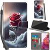 Haninsuze Cover per Samsung Galaxy S20 FE 5G Custodia Cover Pelle Libro Portafoglio con Porta Carte Magnetica Protezione Antiurto Cuoio Flip Case Custodia Cover per Samsung S20 FE, Rose