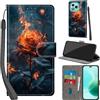 PHINIENLAND Cover per Honor 400 Lite / X70i PU Pelle Custodia Flip Fiamma
