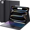CHESONA Per iPad Pro 2024 tastiera 13 pollici (M5 2025/M4 2025), illuminazione fai da te a 3 zone con 7 colori, trackpad multi-touch, portapenne, 2 canali Bluetooth, tastiera QWERTZ per M4 iPad Pro 13