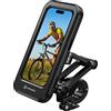 Lanhiem Porta Cellulare Moto, Universale Porta Cellulare da Bicicletta Impermeabile con Rotazione a 360°, Compatibile con Smartphone da 5,5a 6,8 (Nero)
