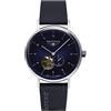 Bauhaus Orologio da uomo automatico 2166 con cuore aperto e cinturino in pelle