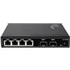 Elfcam® - Gigabit Ethernet Switch con 2 porte SFP e 4 porte Ethernet 10/100/1000Mbps, Plug & Play Non gestito, metallo robusto (2 porte SFP)