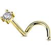 OUFER Body Piercing Anelli per Naso 20G in Oro Massiccio 14k