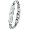 s.Oliver Bracciale in Acciaio inox da Uomo, 20+1,5 cm, Argento, Fornito in confezione regalo