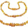 Baltic Secret Selected Baltic Amber Collana in ambra fatta a mano, gioielli in vera ambra naturale per donne, uomini e adolescenti, collana unisex, ambra baltica, idea regalo, portafortuna, collana con pietre preziose, 33 CM, Ambra