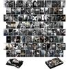 LOVEDMORE Kit per collage fotografico da parete, 100 immagini, poster estetici in bianco e nero per decorazione da parete, kit collage VSCO, stampe fotografiche per camera scura, regali decorativi per