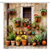 ZWSMZW Tenda da doccia italiana, stile europeo, decorazione per il bagno, decorazione per il bagno, con ganci