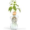 Hoyt Mercantile Co flysclean Vaso in vetro per la propagazione di fiori o piante, design unico a forma di donna, ideale per radicare l'acqua, bulbi di piante e semi, decorazione artistica trasparente per casa e giardino