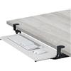 Relaxdays Supporto Porta Tastiera Estraibile da Scrivania, Prolunga Tavolo, 65x24cm, Estensione Ergonomica Mouse, Bianco