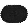 DII Crochet Collection - Tappetino da bagno reversibile, misura piccola, 17 x 24, colore: Nero