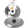 IPEA Coperchio per Padella o Pentola in Acciaio Inox - 18/20 / 22/24 / 26/28 / 30/32 cm - Coperchio Rotondo Universale con Pomello per Padelle da Cucina - Lavabile Lavastoviglie