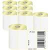 labex label Etichette termiche 55x25 mm su rotolo - Etichette Prezzi Grandi Quantità - 8 rotoli 8000 etichette - Senza nastro - TSC Godex compatibili - Labex Label