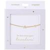 Depesche 13896.2 Bracciale in oro con ciondolo A e cuore, lunghezza variabile, come regalo per amici e parenti