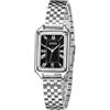 CIVO Orologio Donna Argento Rettangolare: Vintage Analogico Quadrante Grande con Numeri Romani Cinturino in Acciaio - Elegante Orologio da Polso Regalo per Lei
