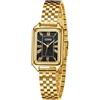 CIVO Orologio Donna Oro Rettangolare: Vintage Analogico Quadrante Grande con Numeri Romani Cinturino in Acciaio - Elegante Orologio da Polso Regalo per Lei