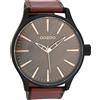 Oozoo Orologio da polso XL con cinturino in pelle per articoli speciali, outlet a prezzo ridotto, variante 1, C7862 - nero/marrone/marrone rossiccio, cinghia