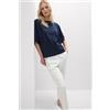 Intimissimi Maglia Manica Corta A Kimono In Cotone Ultrafresh Blu