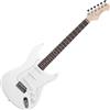 Rocktile Sphere Classic White Electric Guitar (white pickguard, 3x Single Coil pickups, 21 frets, Engineering Wood neck, tremolo bridge, 2.5m cable, tremolo arm, Allen key)