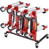 VEVOR Supporto per Carrello per Auto, Capacità per 4 Carrelli, Cremagliera di Stoccaggio con Ruote Girevoli a 360° Cremagliera di Stoccaggio per Cavalletti, Compatibile con Maggior Parte dei Carrelli