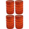 cyclingcolors 4x Cappucci delle valvole cappuccio tappi valvola in alluminio Schrader per pneumatici bici moto auto auto quad monopattino, arancione