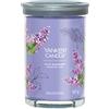 Yankee Candle Signature Candela Profumata, Fiori di Lillà in Tumbler Grande, Candele di Miscela di Cera di Soia Lunga Durata, Regalo per le Donne