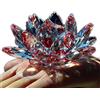 TYGJB Cristallo di Quarzo fine Fiore di Loto Pietre Naturali e minerali Feng Shui Sfera Cristalli Fiori per Souvenir di Nozze (Rosso)
