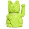 Diminuto Cielo Maneki Neko Gatto Portafortuna Giapponese con Zampa Mobile Figurina Dipinta a Mano Decorazione Casa Ufficio Ingresso Idea Regalo Fortuna Prosperità Felicità Feng Shui (VERDE, L (12x9x18cm))