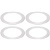 PATIKIL 4pz Illuminazione per Casa Medaglioni Soffitto 3,58 ID e 4,92 OD Striscia Decorativa Anello Copripiastra Tondo Piatto Metallo per Lampade Sospensione Illuminazione Incasso Nichel
