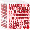 JIUSHIFANG 10 fogli adesivi con lettere, 980 pezzi, resistenti alle intemperie, autoadesivi, lettere e numeri, per bottiglie d'acqua, cassetta postale, cartelli, scrapbooking, arte decorativa (rosso)