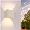 Ledvion lampada da parete esterna bidirezionale beige 3W IP54 Up Down | Effetto luminoso decorativo per facciata, ingresso, terrazza e muro