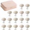 Taiyyi 16 Pezzi Porta Copripiumino, Clip per copriletto, Chiusura a Clip, con Custodia, Pratico Strumento per Il Fissaggio (Beige, Rosa, Blu, Verde) (Beige)