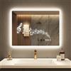 STARLEAD Specchio-Bagno-con-Luce e Bluetooth 60x80cm, Specchio-Bagno-LED con Antifog, 3 Colori Luce, Dimmerabile, IP44, Vetro Temperato HD, Memoria, Orizzontale/Verticale