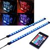 Miwatt - Striscia LED RGB con magnete e telecomando a 24 tasti per computer desktop Mid-Tower (5050 SMD 2 pezzi 18 LED 30 cm, serie R)