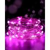Yizhet Stringa Luci Led, 10M Luci Filo di Rame con 100 Led Rosa a USB Impermeabile per Natale, Matrimonio, Feste, DIY