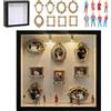 AOUZOVLI Mini Museum Silhouette Box Mini Museo Foto Mi-ni Museum Of Us Kit con 8 Mini Cornici,8 Mini Persone Museo,Luci Adatto per Anniversari Matrimoni Compleanni e Decorazioni Per la Casa
