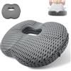 GOMETY Cuscino antidecubito ortopedico, cuscino a ciambella in memory foam per ufficio, sedia per alleviare il dolore da emorroidi, coccige, ulcere da pressione postnatali, sciatica, cuscino ergonomico per