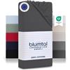 Blumtal Basics - Lenzuolo con angoli elasticizzati in 100% cotone (140 X 200 X 25 Cm - Set Di 2, Antracite)