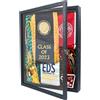 GraduatePro Cornice 3D 33x40 Profonda con vetro per Oggetti in Legno da Parete Tavolo Nero Regalo Decorativo