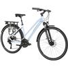 ATTABO Spate 2.0 Bicicletta da trekking da donna, 28 pollici, 19, colore bianco, Shimano CUES 2x9 & SR Suntour NEX 63 mm, con LED dinamo, portapacchi e parafanghi, per tutti i giorni e escursioni