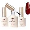 TOMICCA Base e Top & Matte Top Coat Smalto Semipermanenti per Unghie Gel, Soak Off UV LED Gel Unghie per Nail Design, 3 * 8ml