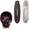 Futuhada 2PCS French Deft Hair Bun Piece Fasce Per Capelli, Flower Hair Bun Roller, Bun Hair Clip Twist Hairstyle Maker Tool, Donut Francese Strumenti Accessori per Capelli,Bun Hair Chignon Maker per Capelli