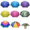 GAOUTO 8 cappelli per ombrello, 69 cm, pieghevoli, 360°, contro la testa UV, per adulti, ombrello con fascia elastica per pesca, campeggio, attività all'aperto