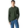 Levi's Uomo Maglietta Polo a Maniche Lunghe Slim Housemark Parzialmente Elasticizzata, Logo, Verde (Duffel Bag), XL