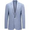 Allthemen Uomo Blazer 2 Bottoni Formale Lavoro Giacca da Abito Casual Tinta Unita Jacket Elegante Nozze Blu L