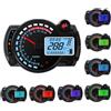 Geloo Universale LCD Digitale Moto RX2N Contachilometri Strumento Regolabile, 14000RPM Contachilometri Contagiri con Sensore di Velocità 0-299 KM/H 7 Colori Retroilluminazione