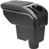 ZENVI Braccioli Compatible with Volkswagen VW UP Braccioli 2011-2023 Console Centrale Organizer Immagazzinaggio Scatola Stile Doppia Porta Utilizzabile Per Autisti Supporto Gomito (Stile Nero)