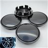 GUOMIS Set di 4 coprimozzi adatti per cerchi in lega VW e Audi (diametro esterno 65 mm, diametro interno 56 mm), in materiale ABS, con vari accessori per coprimozzo (nero)