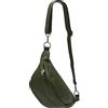 SH Leder ® borsa in vera pelle marsupio donna uomo unisex borsa da cintura per festival viaggi marsupio crossbody bag di medie dimensioni donna borsa in pelle 32x17cm Marie G528, verde oliva, M