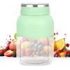Piashow Frullatore portatile da 1200 ml - Smoothie Maker to Go con 38 lame in acciaio inox, ricaricabile USB-C, Blender Bottle, mixer a prova di perdite, per fitness, viaggi, ufficio e campeggio (verde chiaro